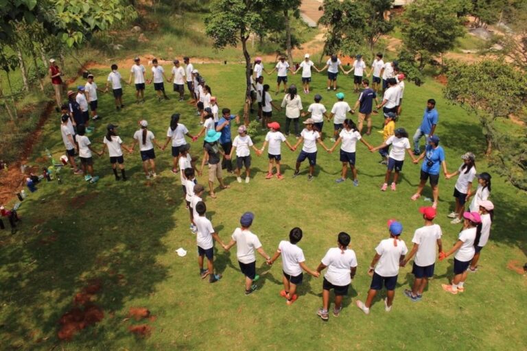 Communication skills group activity by ARK in professional outbound training.